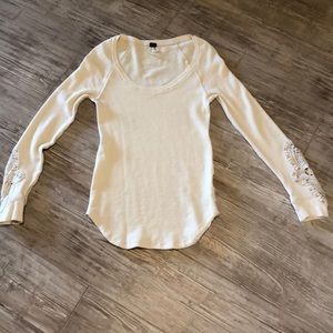 We the Free Cream Thermal Scoop Neck (L)